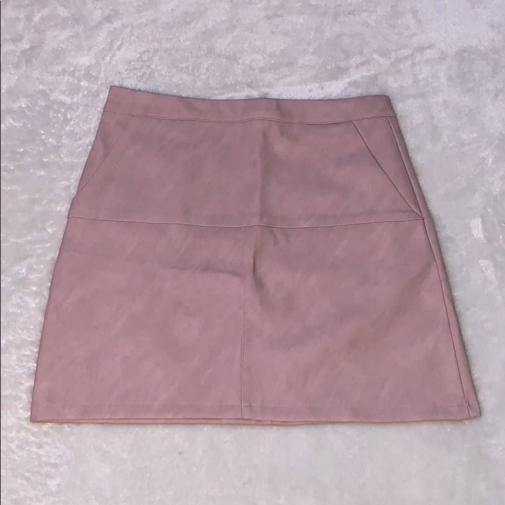 Leather Baby Pink Skirt